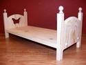 Stackable American Made Baby Doll Bed with Butterf