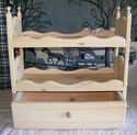 Stackable American Made Doll Bunk Bed with Trundle