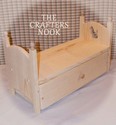 Stackable American Doll Bed and Mattress with Trun