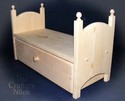 Stackable American Doll Bed and Mattress with Trun