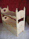 Stackable American Made Doll Bunk Bed with Trundle