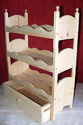 Stackable American Made Triple Doll Bunk Bed and T