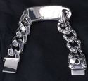 SKULL YARD IRON CROSS SILVER BIKER KING BRACELET 8