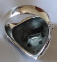 925 STERLING SILVER LION GEM EYE BIKER RING US sz 