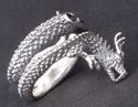 925 SILVER STINGRAY COOL DRAGON BIKER RING SZ 11.2