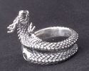 925 SILVER STINGRAY COOL DRAGON BIKER RING SZ 11.2