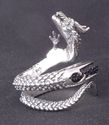 925 SILVER STINGRAY COOL DRAGON BIKER RING SZ 11.2