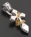 925 Silver Gothic Cross Tattoo Biker Necklace Pend