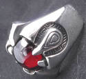 925 SILVER MAORI CLAW GEMSTONE BIKER RING SZ 10.75