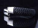 Cowhide Leather Bracelet, Stainless Steel Clasp, S