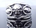 925 STERLING SILVER TRIBAL SKULL RIVETS CHOPPER KI