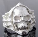 	 Skull Bone Biker Chopper Plated Silver Ring US s