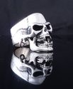 925 STERLING SILVER PIERCED SKULL TEETH ROCKSTAR B