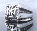 MALTESE IRON CROSS 925 SILVER ZIRCONIA LORD OF KIN