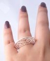 Silver Plated Filigree Tribal Ladies Ring US sz 6.