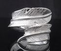 Unisex Plated 925 Sterling Silver Feather Motorcyc