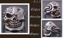 925 Silver 3D Skull Cigar Biker Pirate Motorcycle 