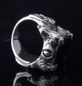 CLAW 925 STERLING SILVER BATTLE AXE BLACK ONYX OUT