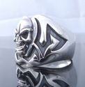 925 STERLING SILVER TRIBAL SKULL CRUSADER MOTORCYC