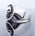 925 STERLING SILVER TRIBAL SKULL CRUSADER US SZ 7 