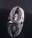 925 STERLING SILVER SKULL WING BIKER LOWRIDER RING