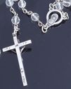 925 Sterling Silver Crucifix Gothic Cross Glass Be