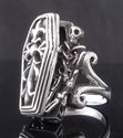925 STERLING SILVER AMAZING TRIBAL COFFIN GOTHIC C