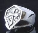 GOTHIC CROSS 925 STERLING SILVER ZIRCONIA GEM CRUS