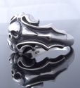 TRIBAL SKULL 925 STERLING SILVER MOTORCYCLE RIDER 