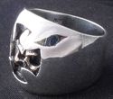 HIDDEN SKULL MALTESE CROSS BIKER 925 STERLING SILV