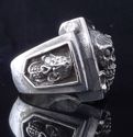 925 STERLING SILVER SKULL ROSE BONE ZIRCON LIVE TO