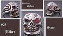 925 Silver 3D Skull Cigar Biker Pirate Live To Rid