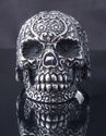 STAINLESS STEEL AMAZING TRIBAL FLOWER SKULL CHOPPE