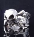 925 STERLING SILVER MALTESE CROSS SKULL BONE CHOPP