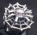 925 STERLING SILVER SPIDER WEB MAN KING KING RING 