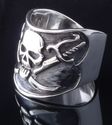 925 STERLING SILVER SKULL BNE DAGGER OUTLAW BIKER 