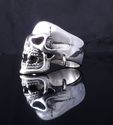 925 STERLING SILVER PIERCED SKULL LIVE TO RIDE BIK