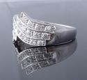 925 Silver Cubic Zirconia Ladies Ring US SZ 6.75, 
