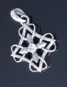 925 STERLING SILVER GOTHIC CELTIC  CROSS ZIRCONIA 