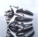 925 STERLING SILVER TRIBAL SKULL MOTORCYCLE RIDER 