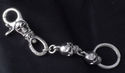 925 SILVER DOUBLE SKULL CLASP TRIBAL KING CRUSADER