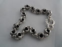 CHUNKY FAT SKULL SOLID 925 STERLING SILVER MEN'S C