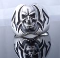 925 STERLING SILVER TRIBAL SKULL CRUSADER MOTORCYC