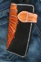 BIFOLD CARVED TRIBAL INDIAN CALF LEATHER OUTLAW CH