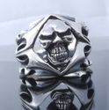 925 STERLING SILVER TRIBAL SKULL MOTORCYCLE RIDER 