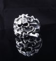 925 STERLING SILVER SKULL MOTORCYCLE RIDER RING US