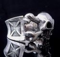 925 STERLING SILVER MALTESE CROSS SKULL BONE CHOPP