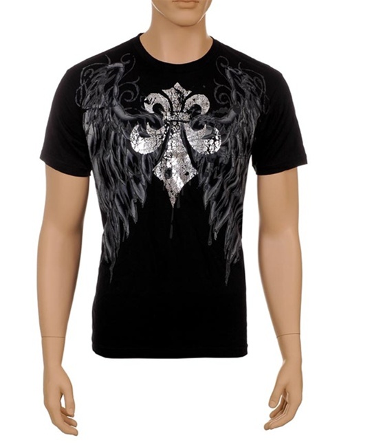 Disaster Clothing : B Angel Wings T-Shirt w/ Affliction or Tapout Gift L