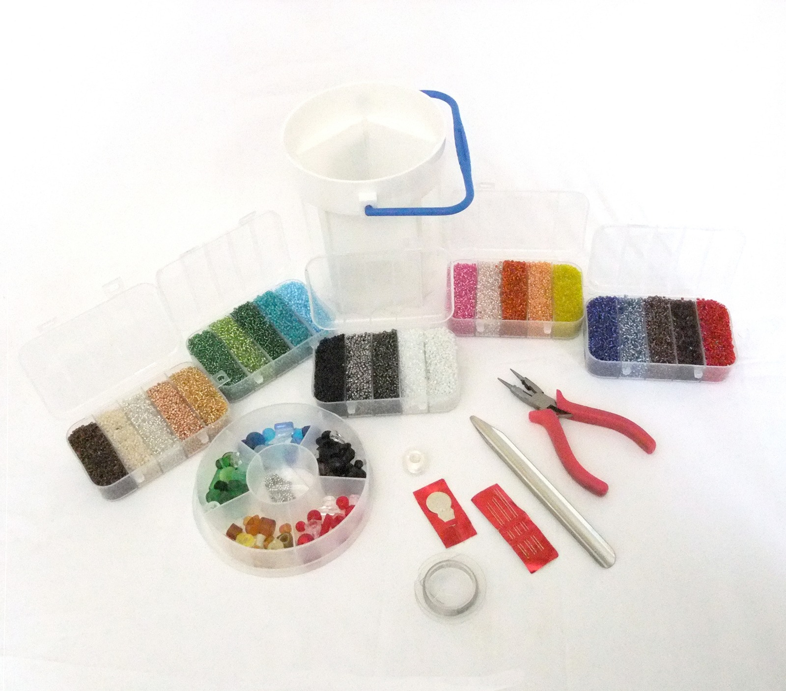 Bead Caddy Portable Beading Kit Includes Beads And Tools eBay