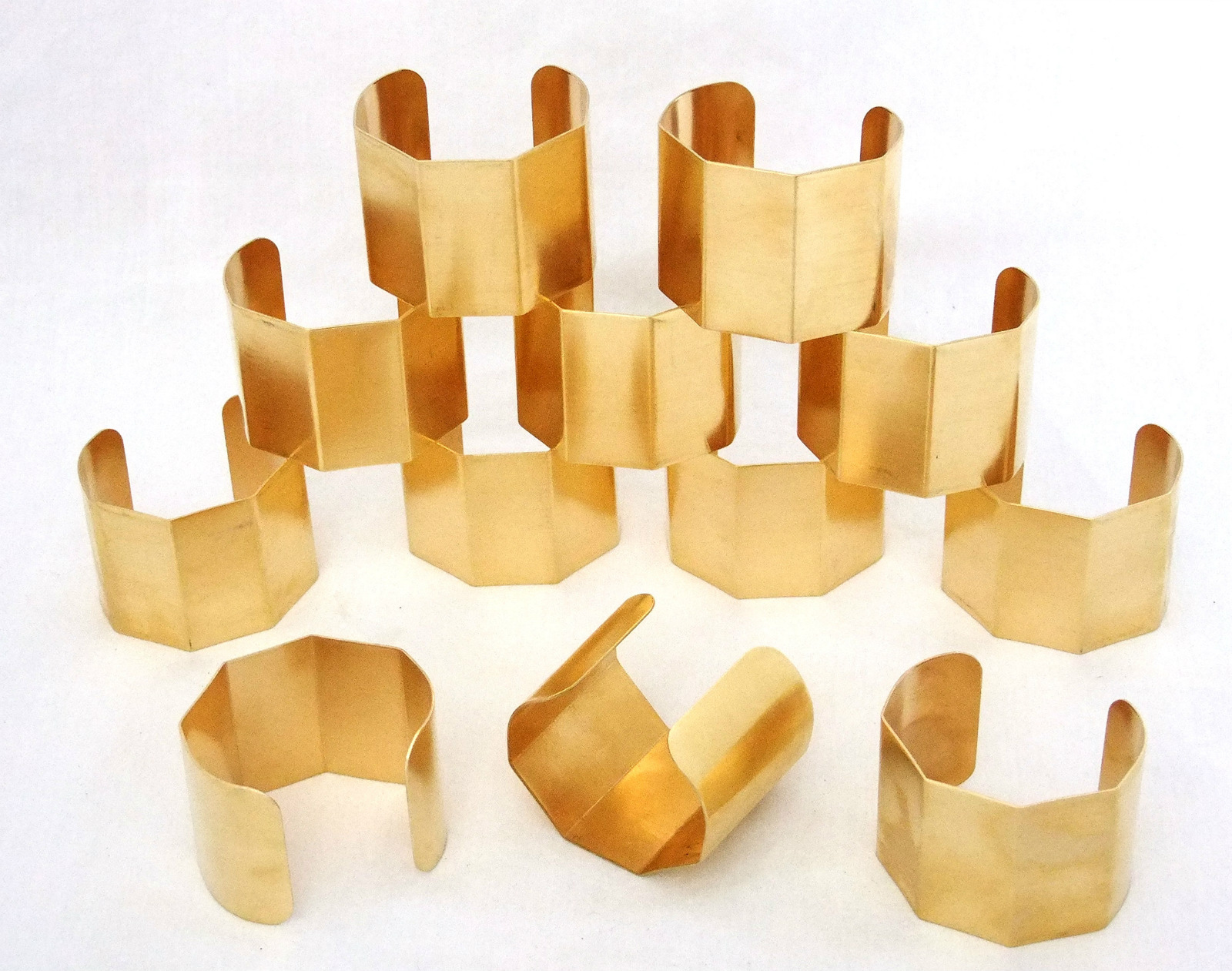 5 Sided Brass Bracelet Cuff Blanks For Jewelry Making 2" Pkg Of 12 eBay